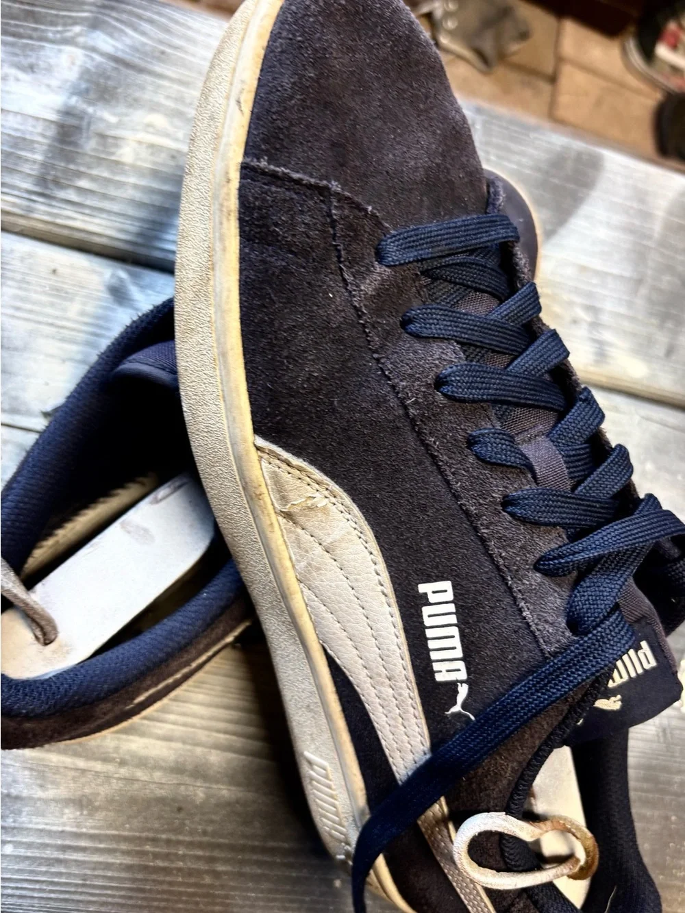 Puma suede sneakers in navy blue #suede #athleticsize 10